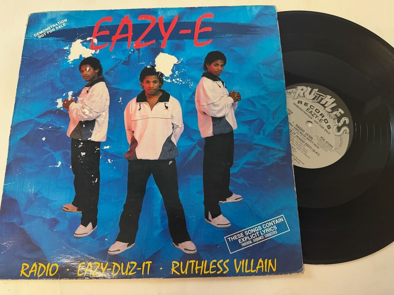 Eazy-E “Radio ~ Eazy Duz It ~ Ruthless Villian” 1988 Ruthless Records ~ Promo