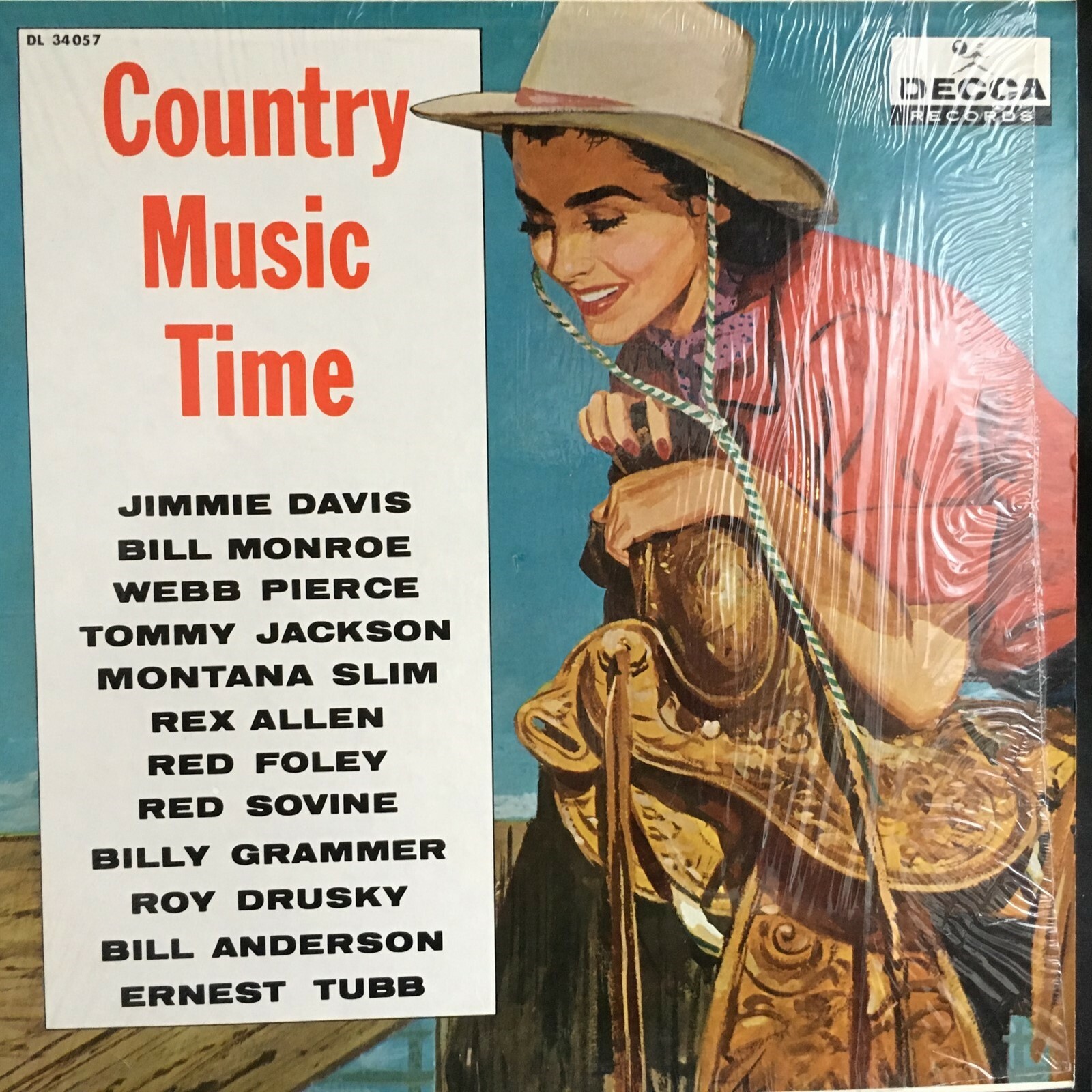 Monroe Pierce Country Music Time VG+ Shrink DECCA DL34057 Record PET RESCUE