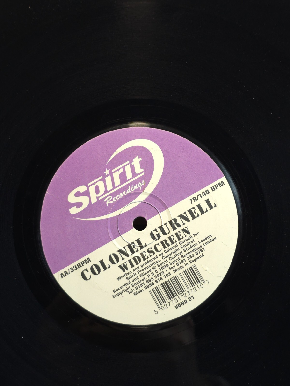 Colonel Gurnell – Opus / Widescreen – Used Vinyl Record 12 – 92 – T5628z