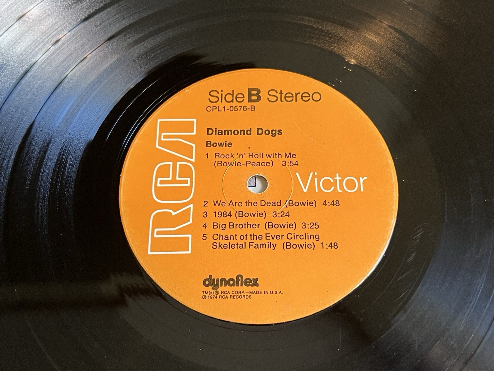 David Bowie Diamond Dogs Vinyl LP 1974 RCA CPL1-0576 Glam Rock Flexidisc
