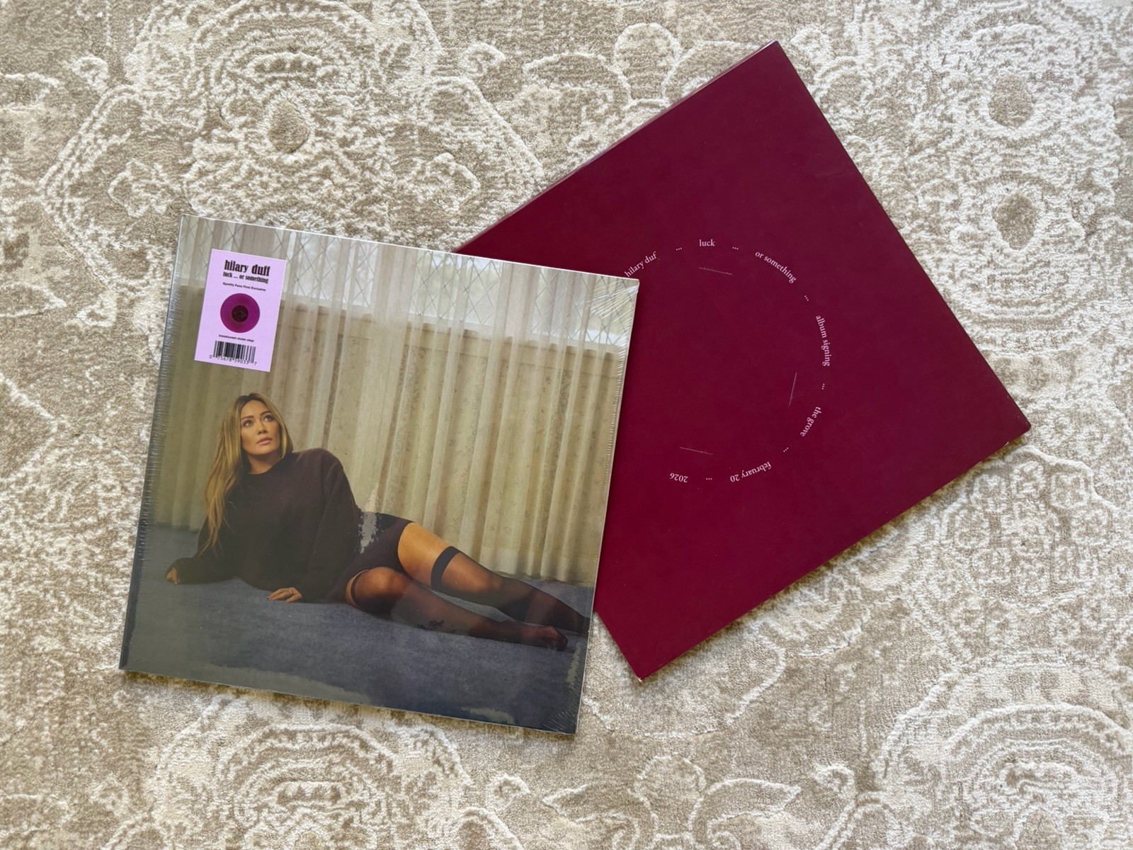 Hilary Duff Luck Or Something Spotify Fans First Vinyl Grove Sleeve RAR G2U
