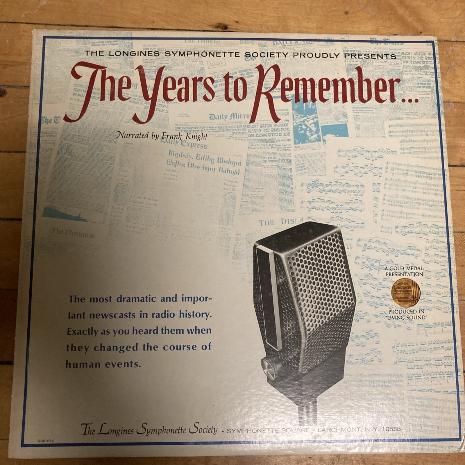 The Years To Remember – Frank Knight – Longines Symphonette Society Vinyl Record