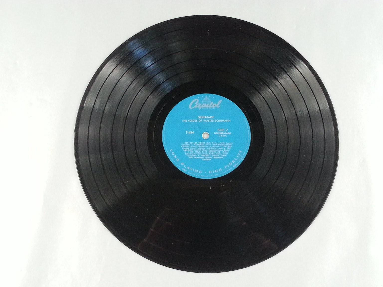 Walter Schumann – Serenade LP Record 1957 Capitol High Fidelity Vocal Pop 33 RPM