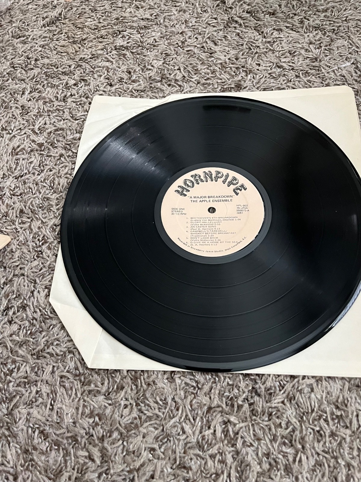 THE APPLE ENSEMBLE A MAJOR BREAKDOWN LP RARE 70s PRIVATE PRESS BLUEGRASS FOLK EX