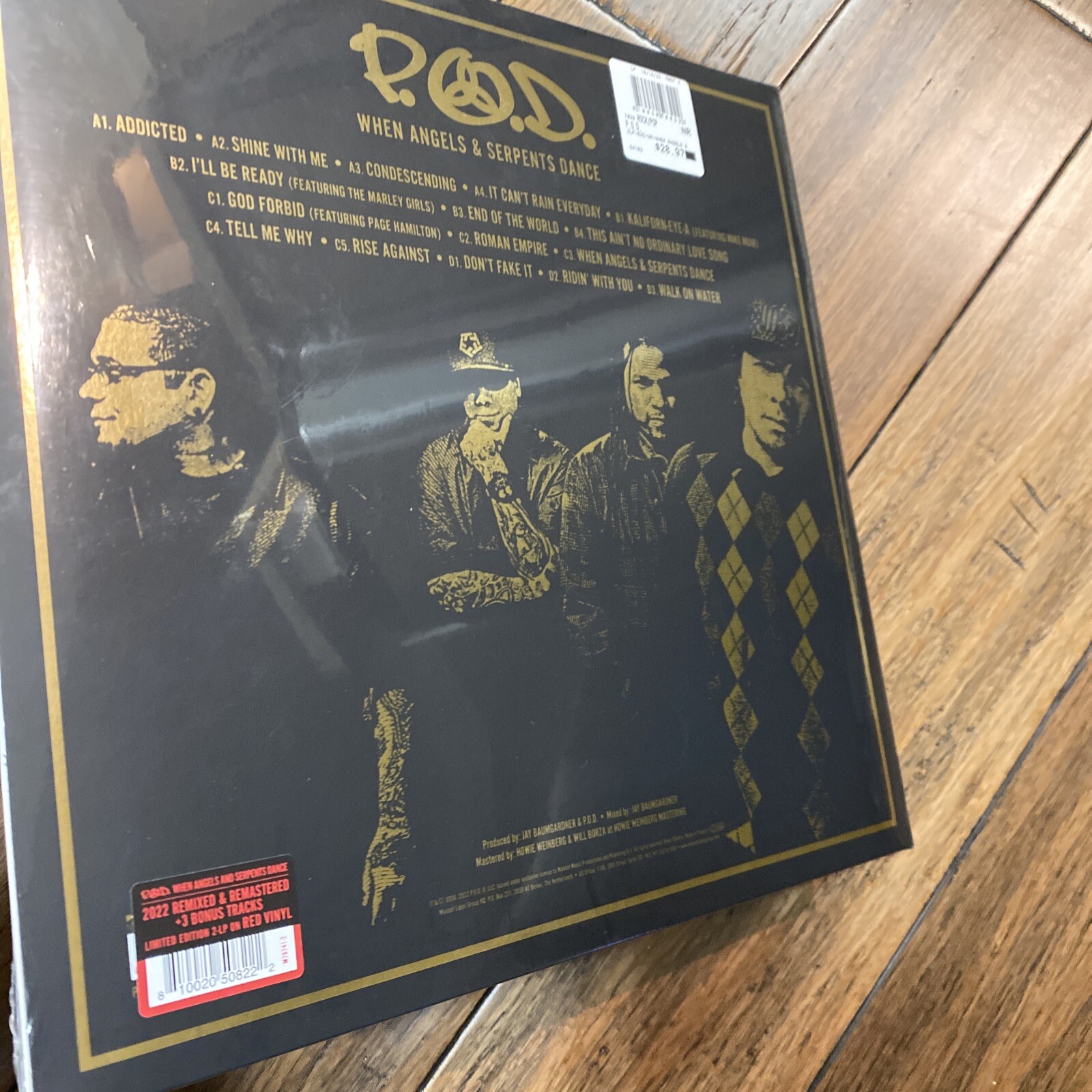 P.O.D. – When Angels & Serpents Dance Limited Edition Clear Red Color Vinyl 2xLP