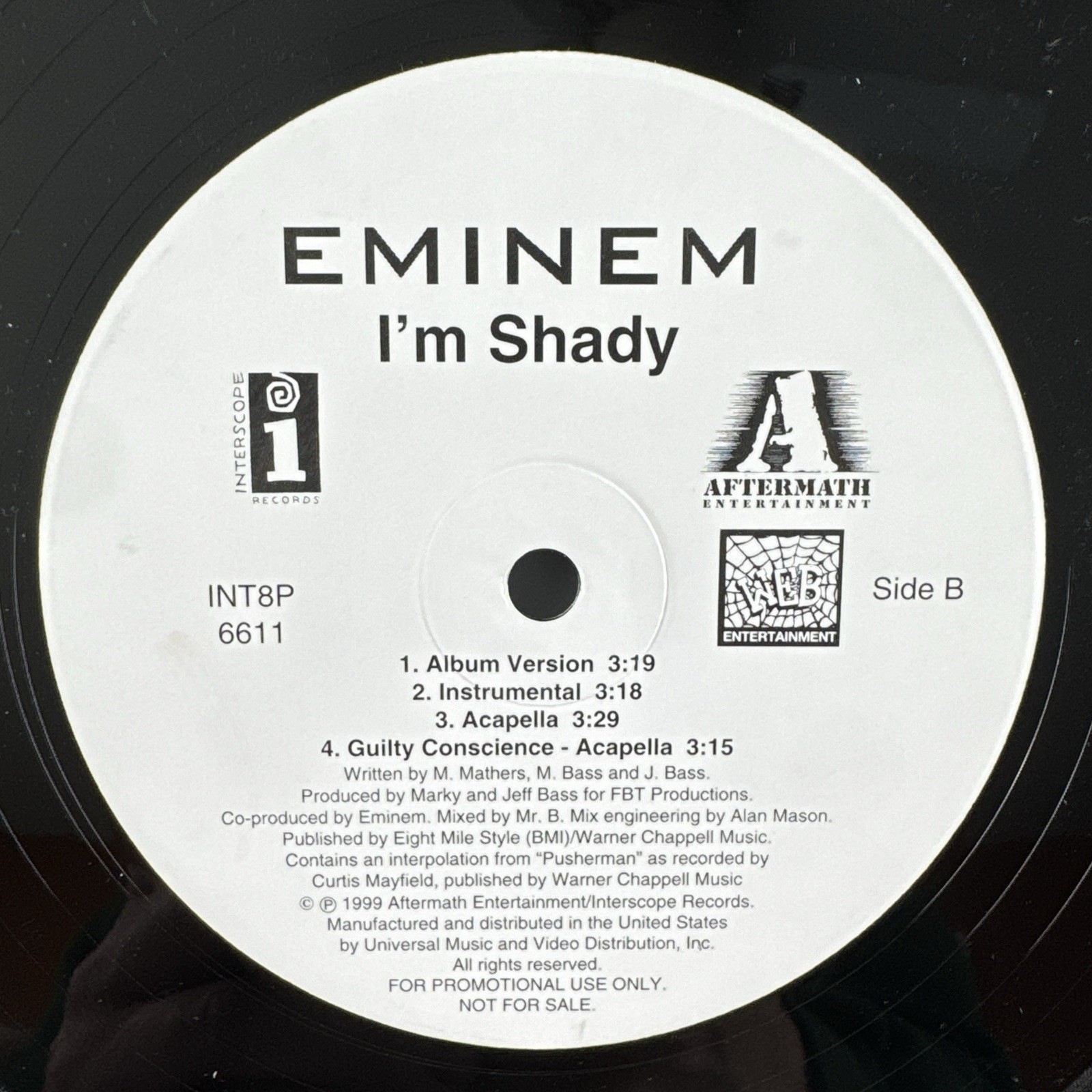 Eminem Guilty Conscience I’m Shady 12” Promo 1999 Aftermath VG+