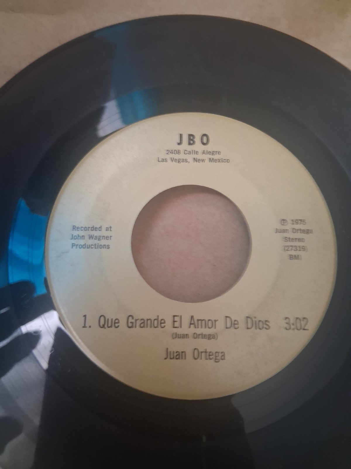 Juan Ortega Rare Las Vegas New Mexico Private Pressing JBO 45 Free US Shipping
