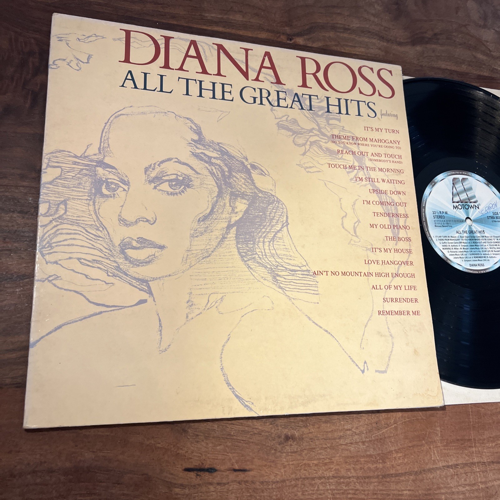Diana Ross – All The Great Hits 1981 LP Motown – STMA 8036 Funk Soul