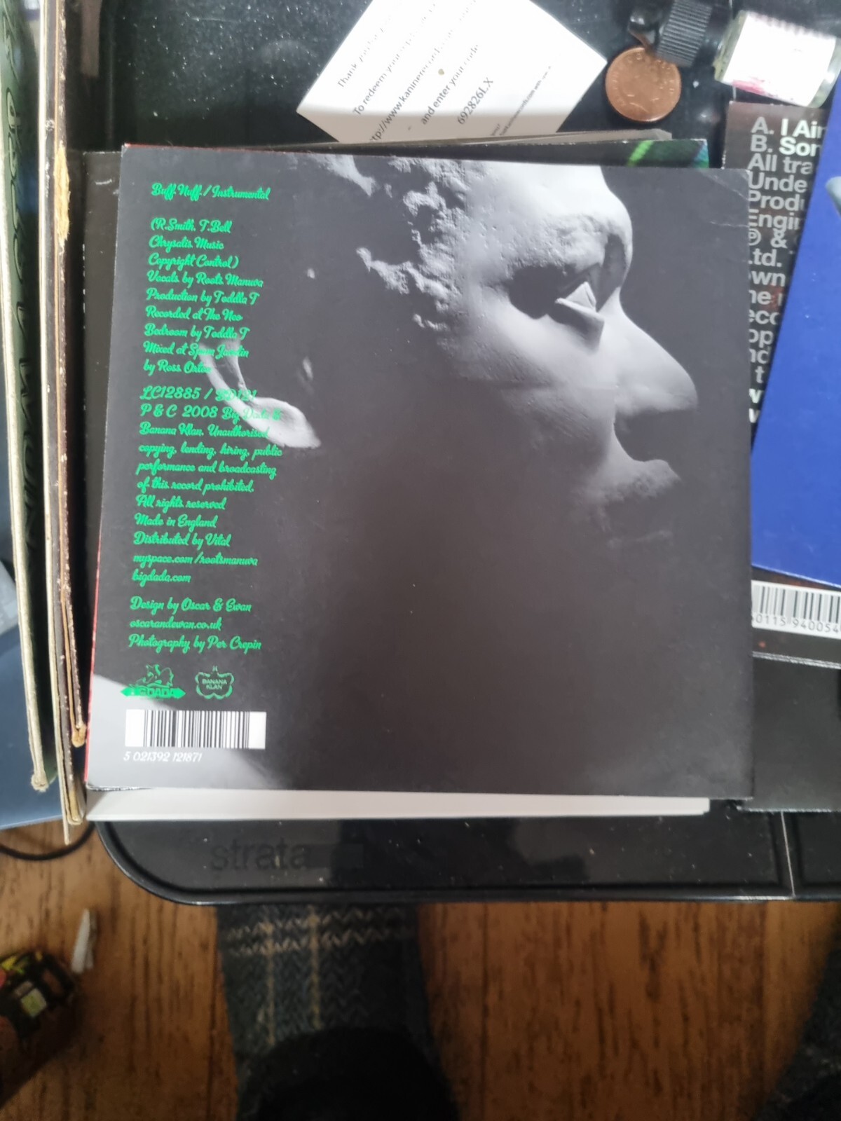 Roots Manuva – Buff Nuff/Instrumental 7″ Vinyl NM Big Dada BD121 UK