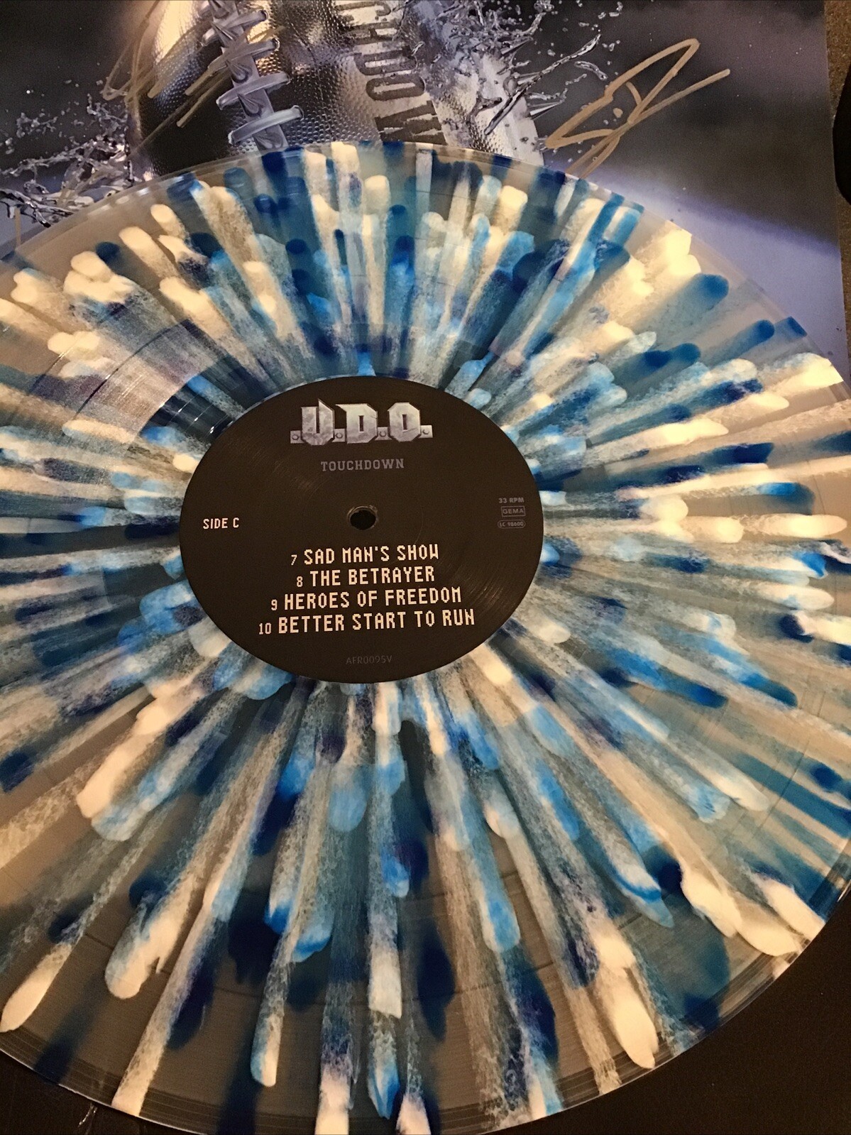 Vinyl Records – U.D.O.- Touchdown- Limited Edition Splatter Pressing, New Signed
