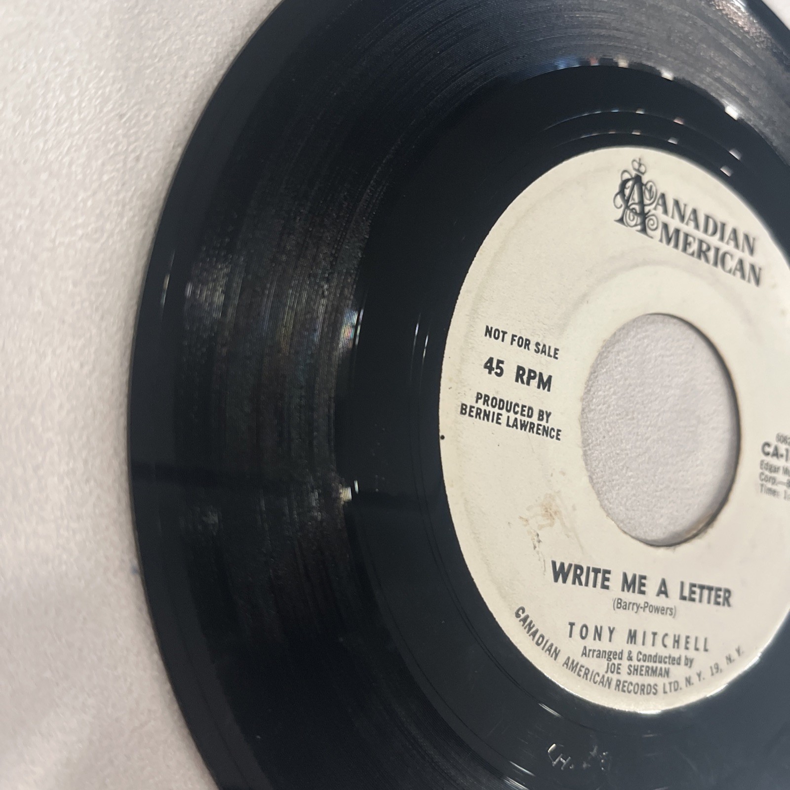 TONY MITCHELL: write me a letter / candle in the wind CANADIAN-AMERICAN 7″