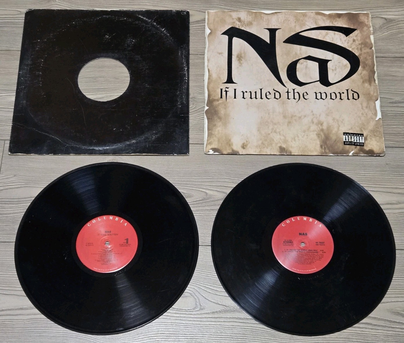 NAS Vinyl Lot It Was Written 1996 & If I Ruled The World 1996 Columbia