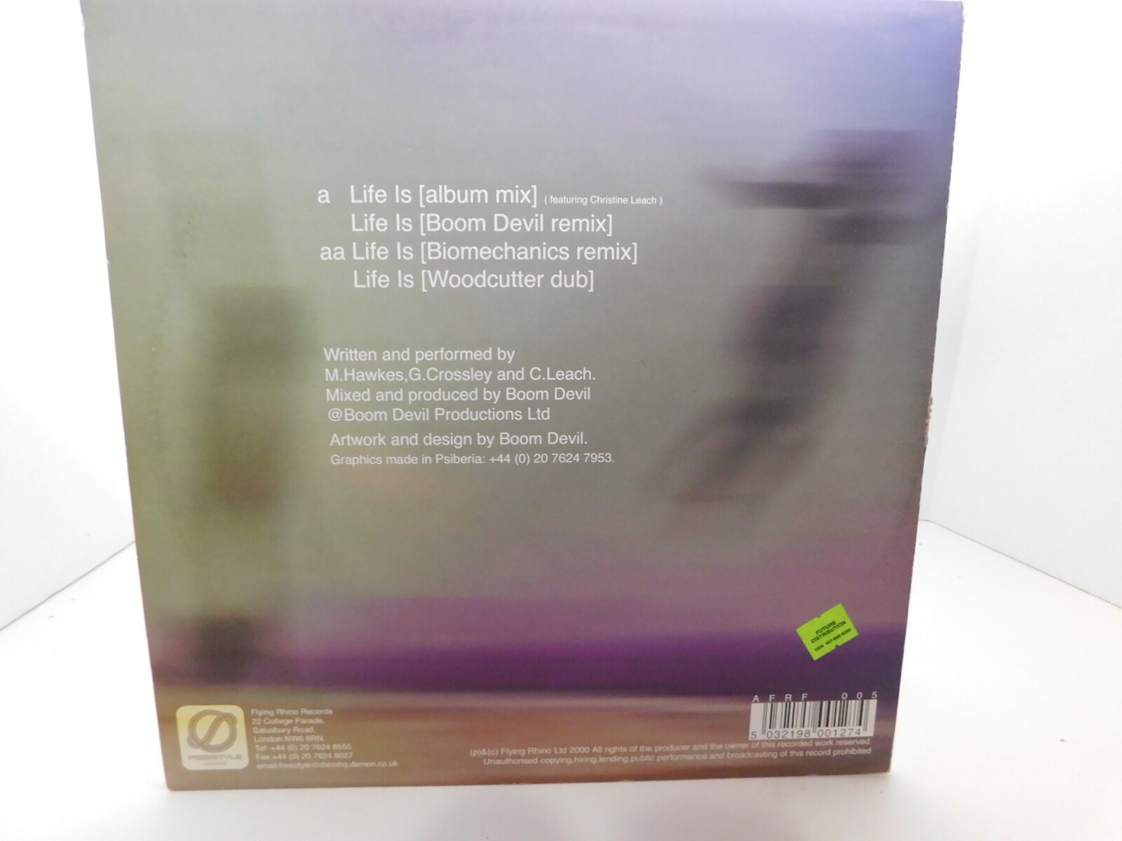 Boom Devil – Life Is 12″ Single UK Downtempo, Dub, Trip Hop 2001