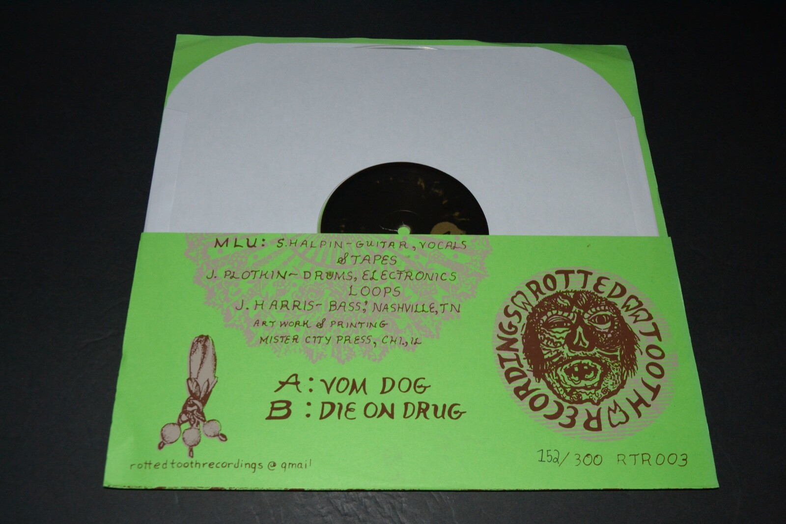 My Left Uterus~MLU~Clear Vinyl~2010 Noise~Experimental~James Plotkin~FAST SHIP!