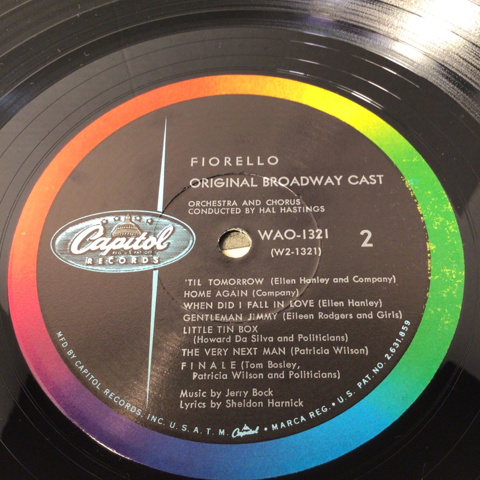 LP “FIORELLO!” – ORIGINAL BROADWAY CAST – 1959 – MONO