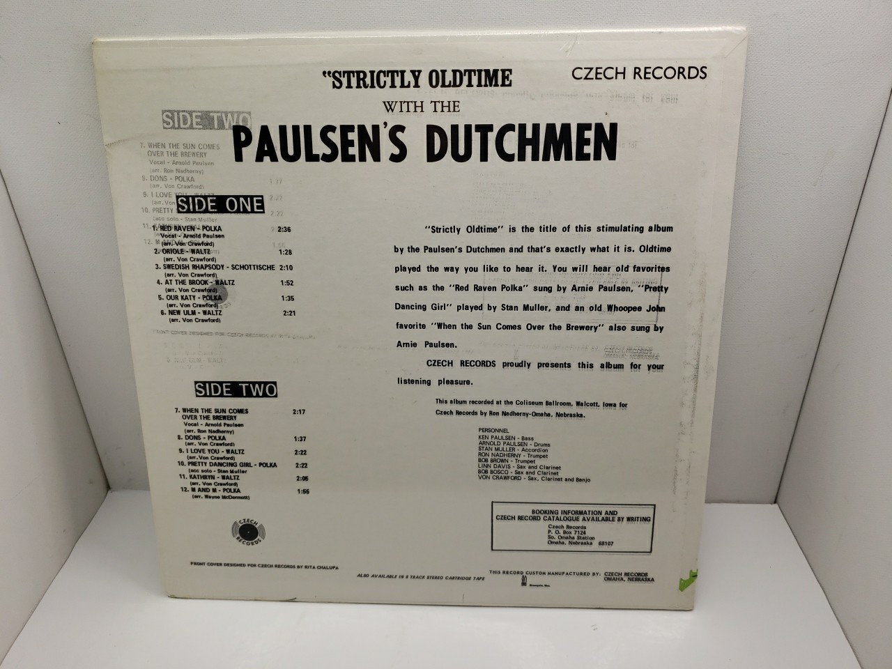 KEN PAULSEN’S DUTCHMEN ORCHESTRA Strictly Oldtime Czech LP Polka NEW SEALED VTG