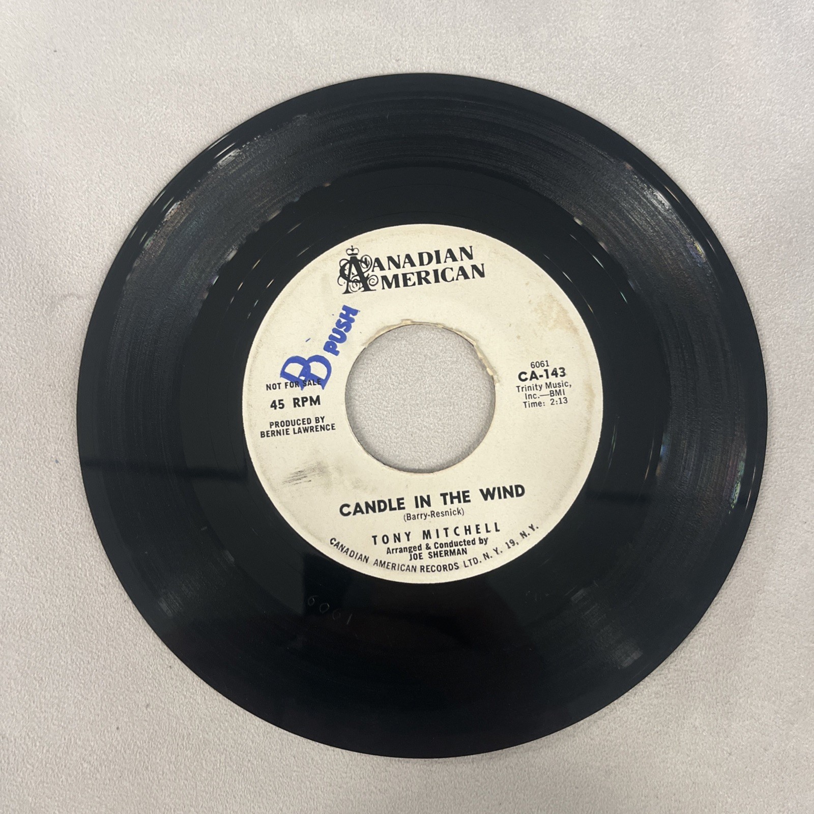 TONY MITCHELL: write me a letter / candle in the wind CANADIAN-AMERICAN 7″