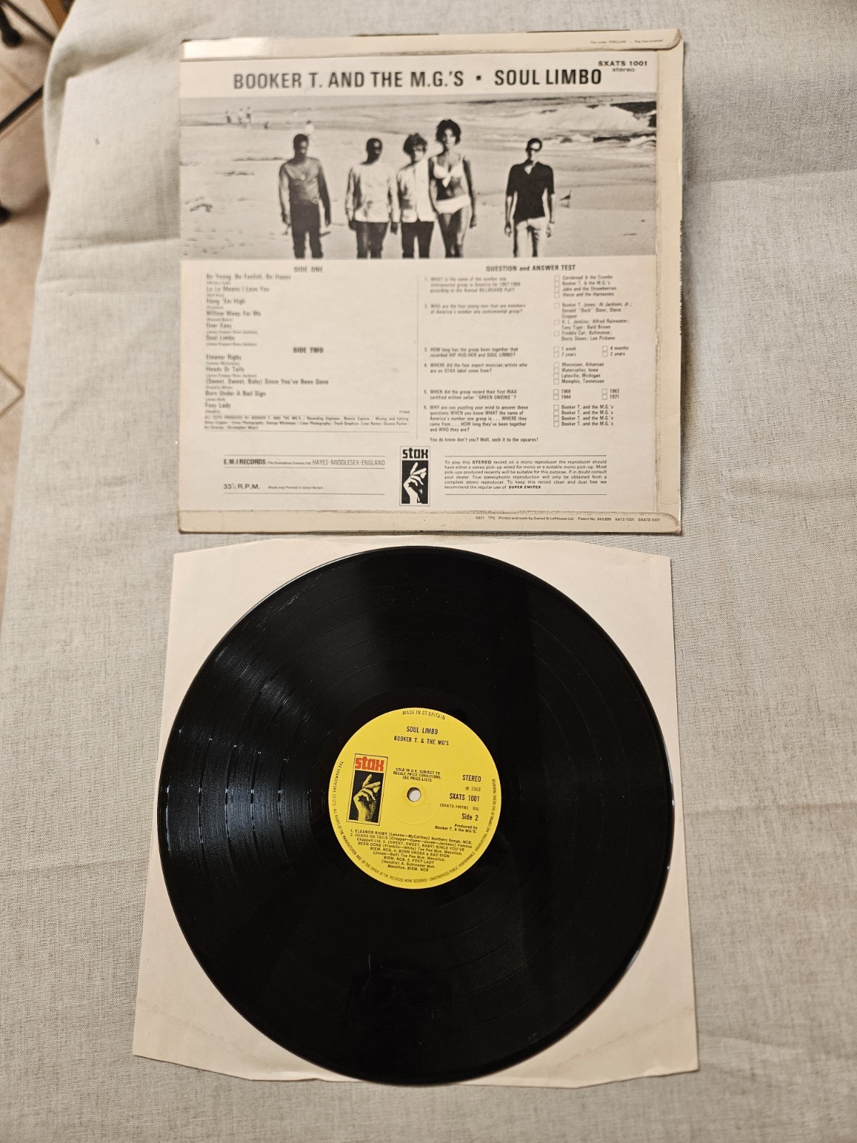 Booker T And The Mg’s Soul Limbo Over Easy Vinyl LP 1968 Pressing-VG