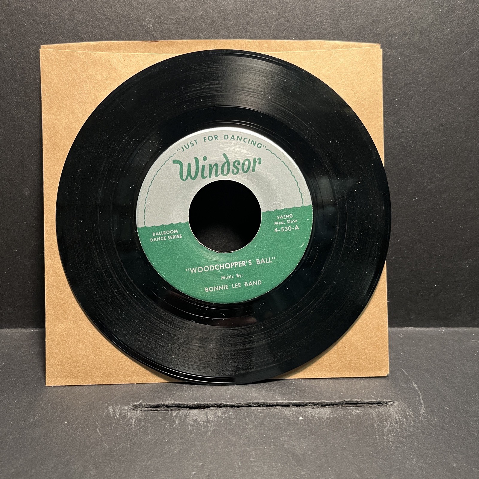 BONNIE LEE BAND — WOODCHOPPER’S BALL / CLARINET POLKA *RARE* 7” Single WINDSOR