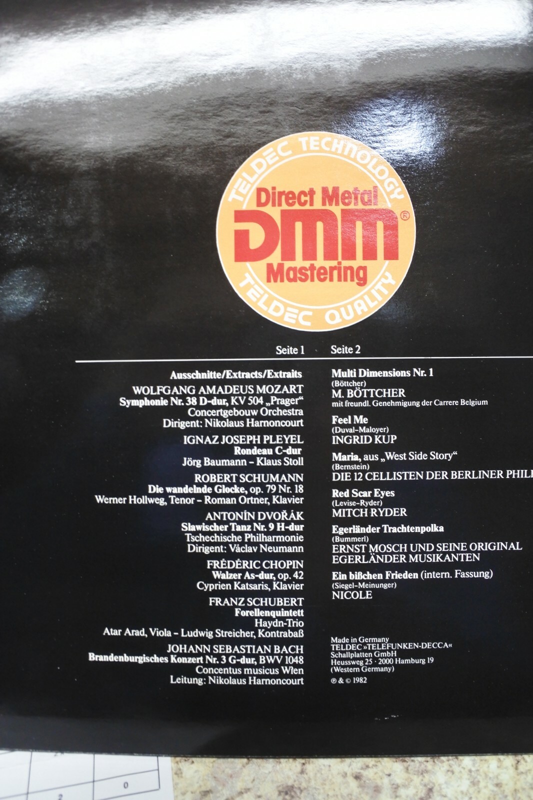 1x COLLECTABLE Germany Audiophile DMM Direct Metal Mastering LP Record 1982