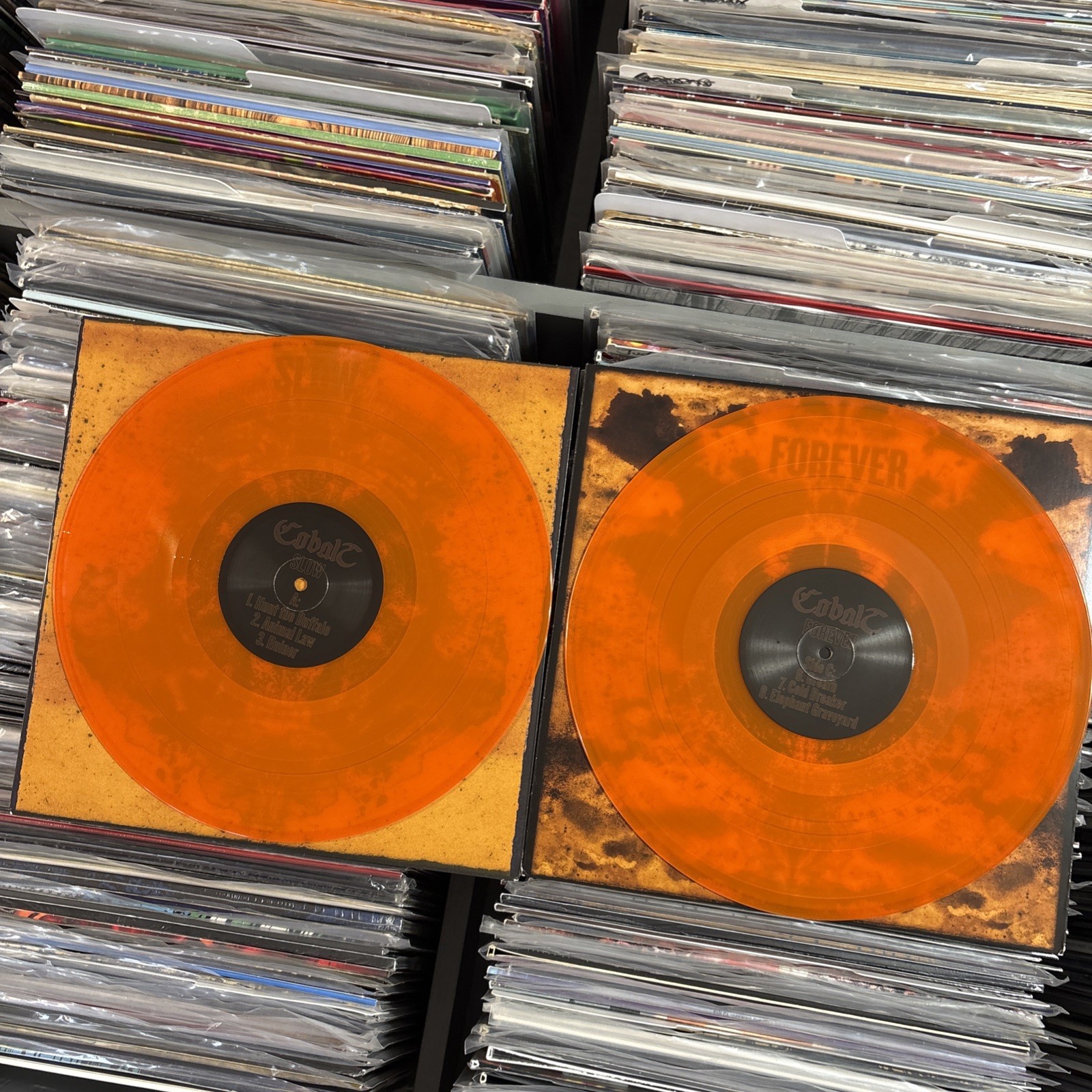 Cobalt Slow Forever ORANGE VINYL 2x LP RECORD ALBUM EX