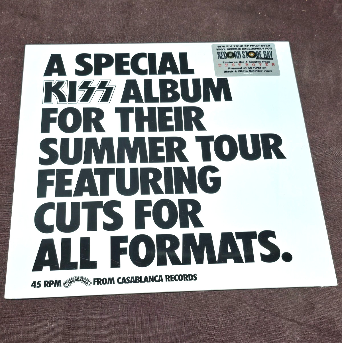 KISS A Special Tour Album Black & White Splatter Vinyl RSD 2026 Still Sealed