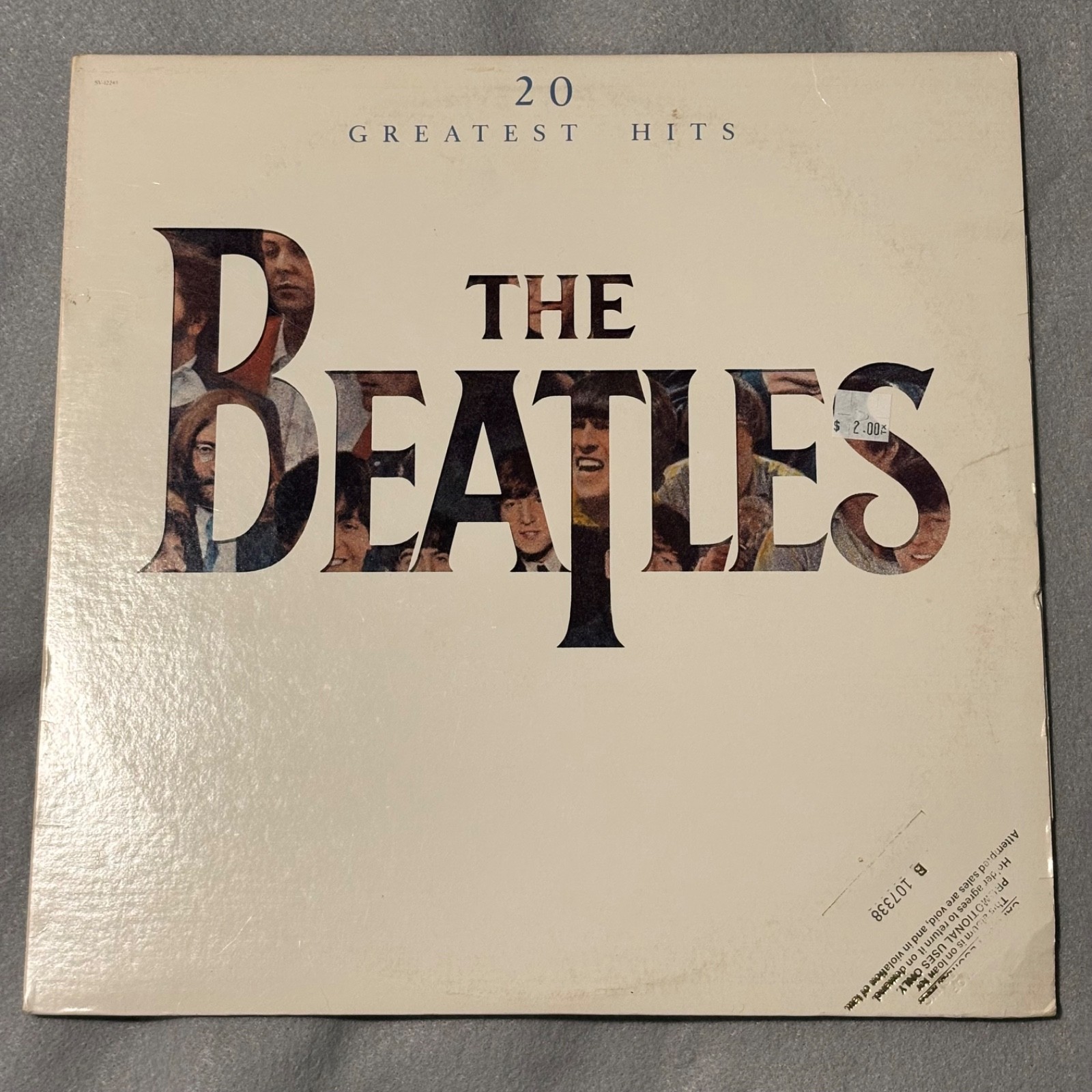 The Beatles Vinyl 20 Greatest Hits 1982 Promo Copy B107338