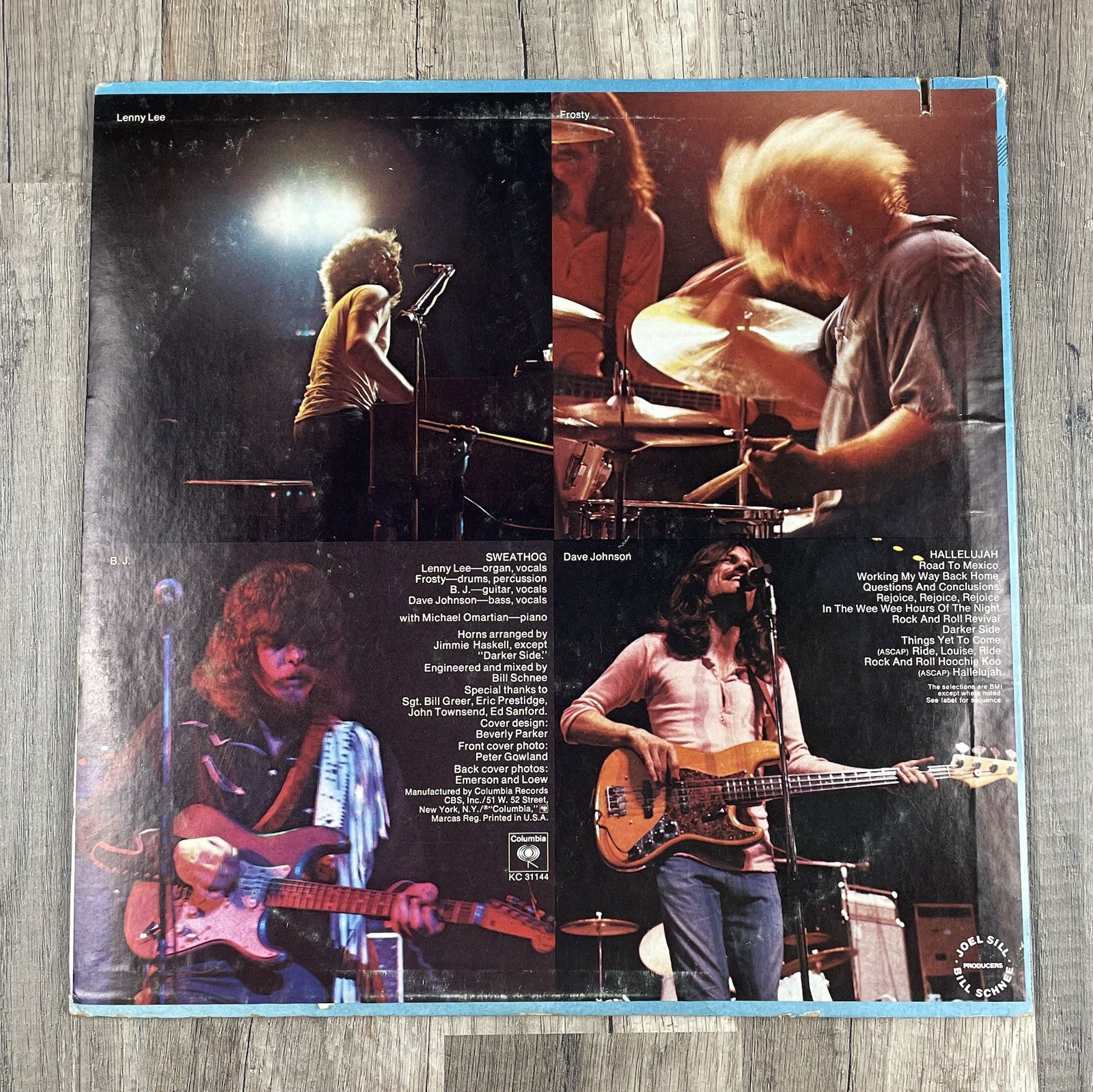 Sweathog – Hallelujah 1972 First Edition Vinyl LP Classic Southern Rock VG