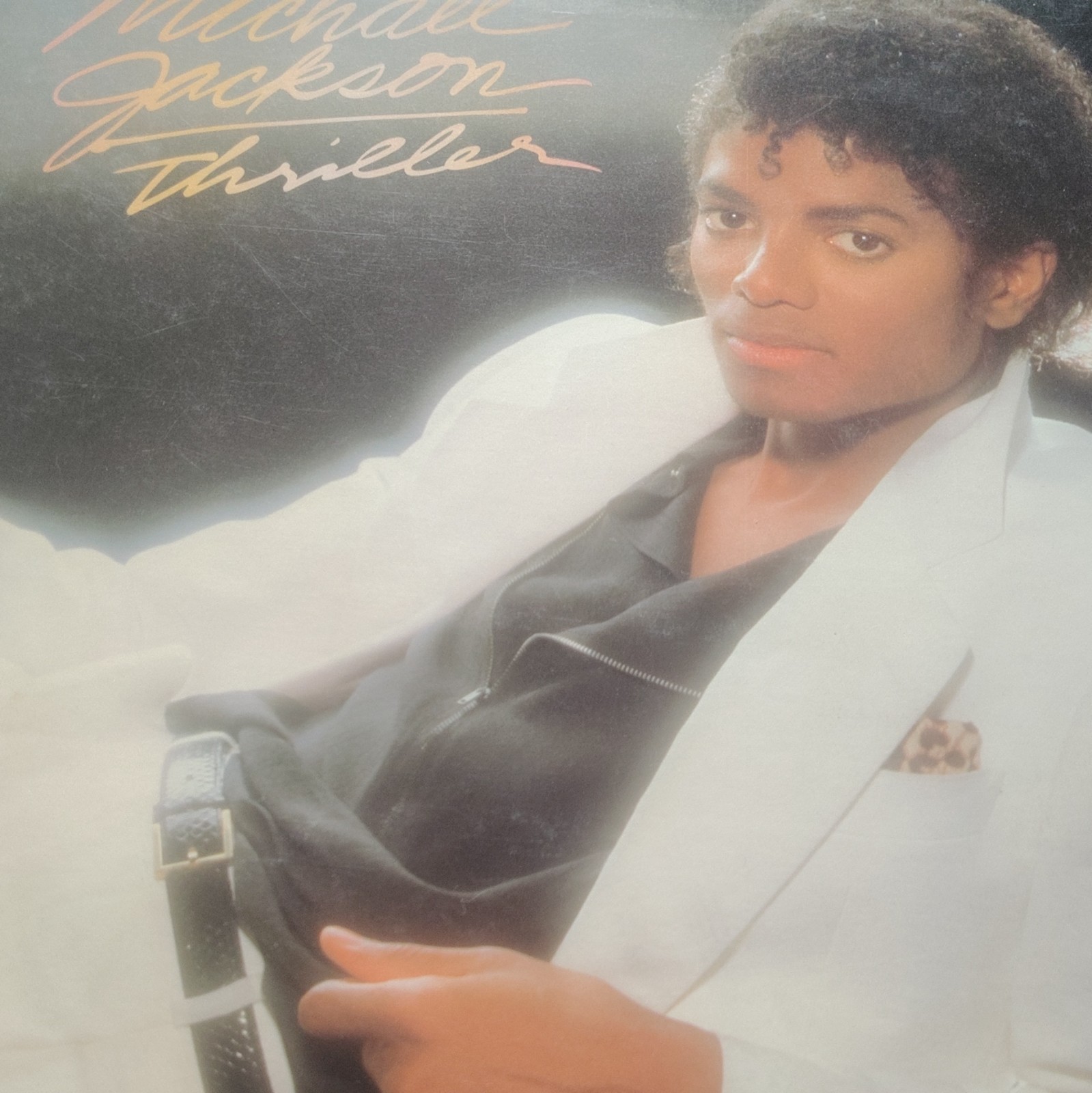 MICHAEL JACKSON THRILLER – RARE BACK COVER ERROR VINYL RECORD QE 38112 1st PRESS