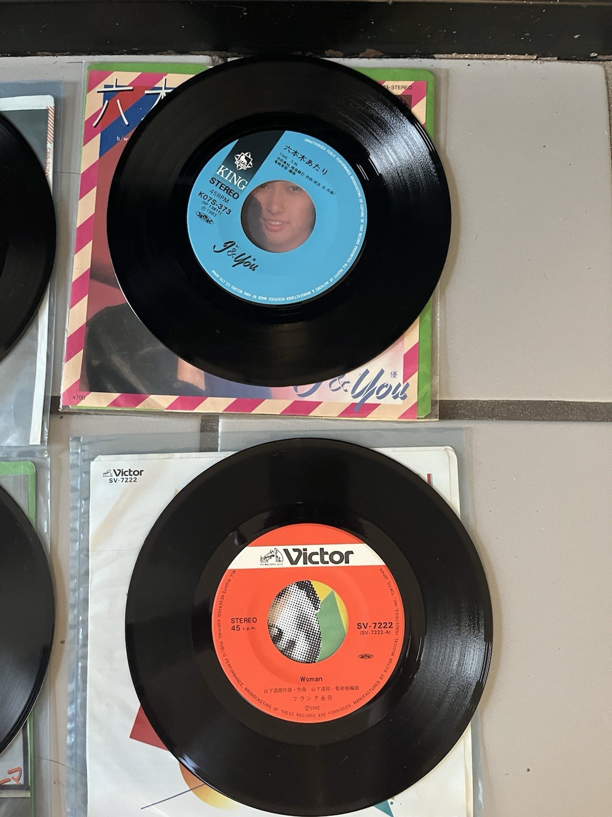 Japanese Vinyl 45 Singles Record Bundle Lot 70s 80s Male Vocalist