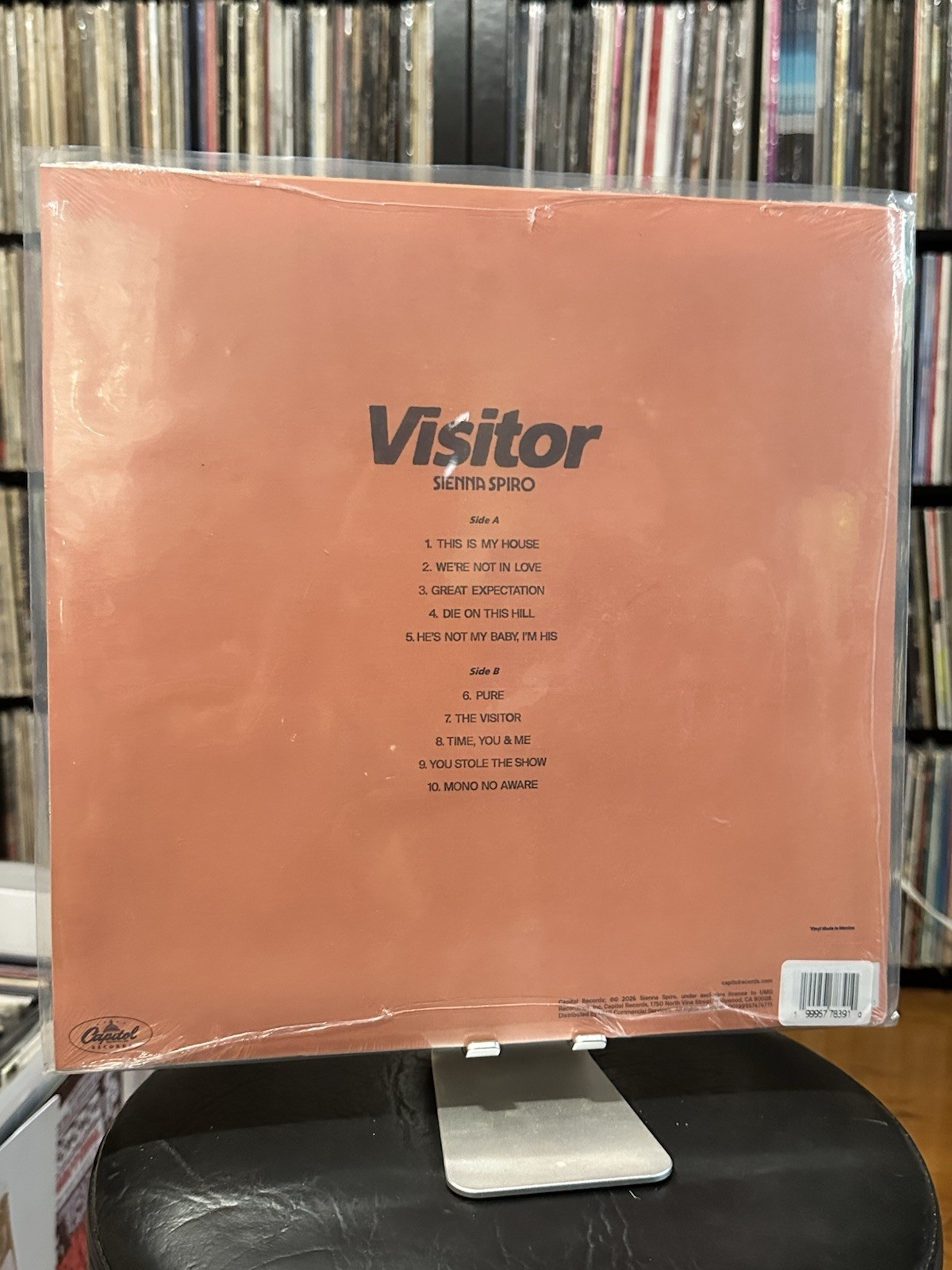 Sienna Spiro-SIGNED art card Translucent Orange VISITOR Vinyl LP SEALED