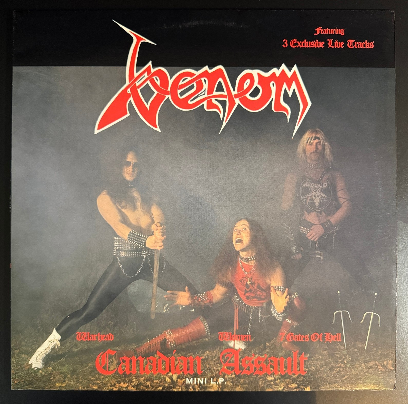 Venom “Canadian Assault” CAN Banzai Records 1985 Speed Metal Vinyl Mini LP – NM