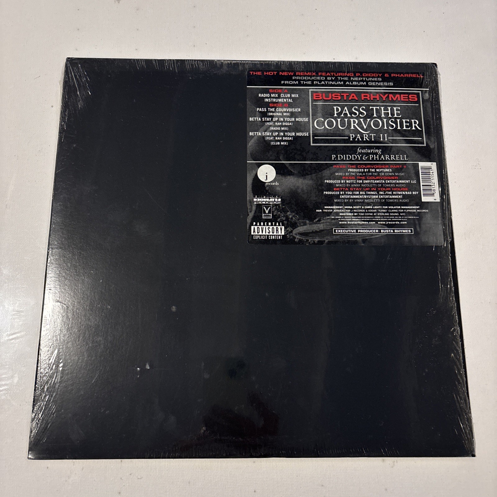 Busta Rhymes Pass the Courvoisier Part II MaxiSingle 12” Vinyl Record 2002 VG+