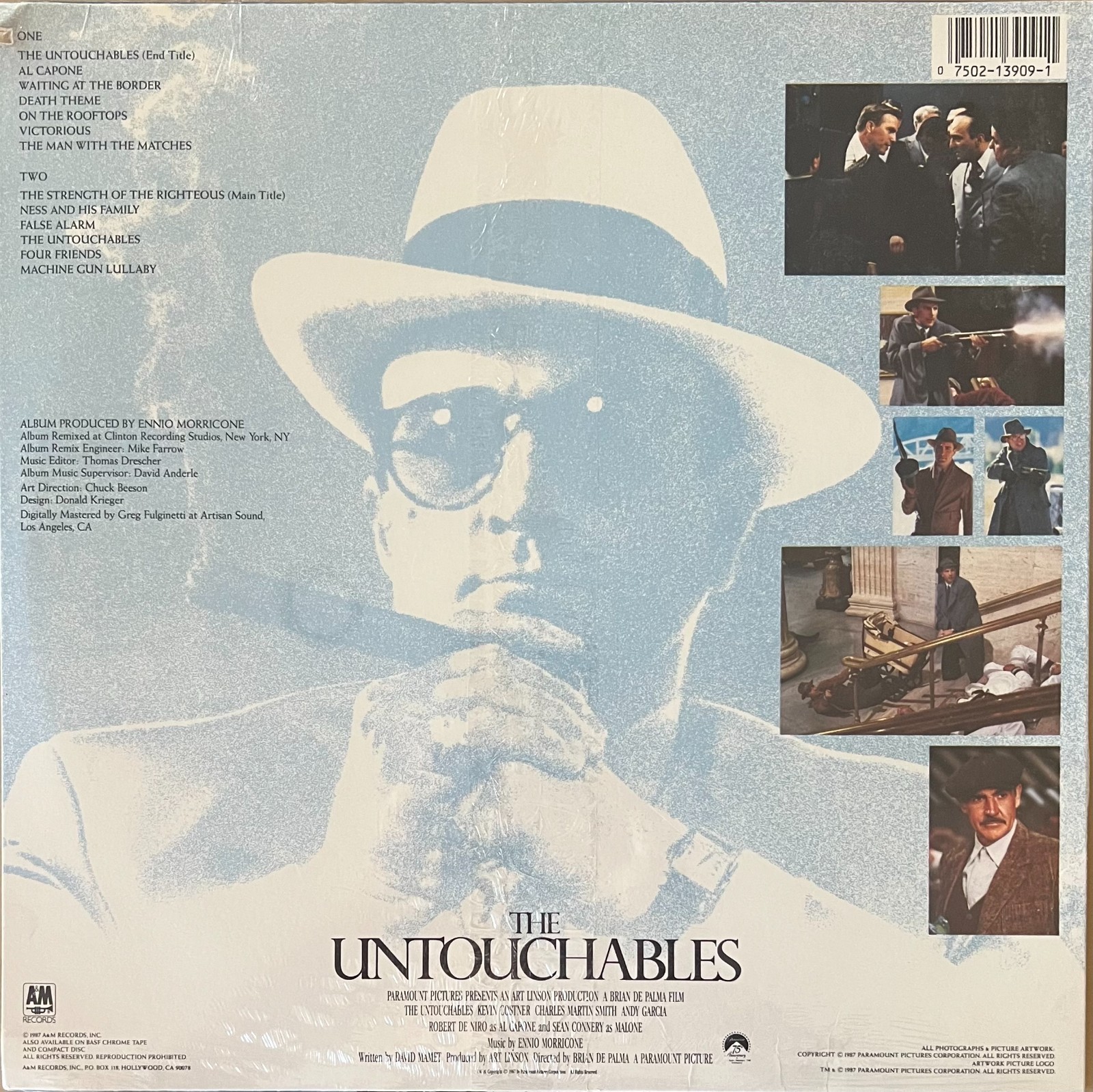 SEALED & MINT “The Untouchables” LP OST Morricone 1987 + Academy Screening Invit