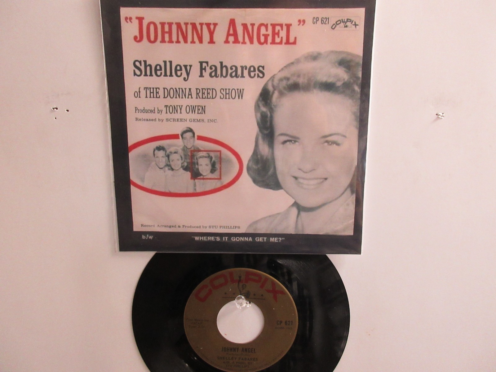 💥 💥’ SHELLEY FABARES ‘ HIT 45 + PICTURE * [JOHNNY ANGEL] 1962 !💥 💥