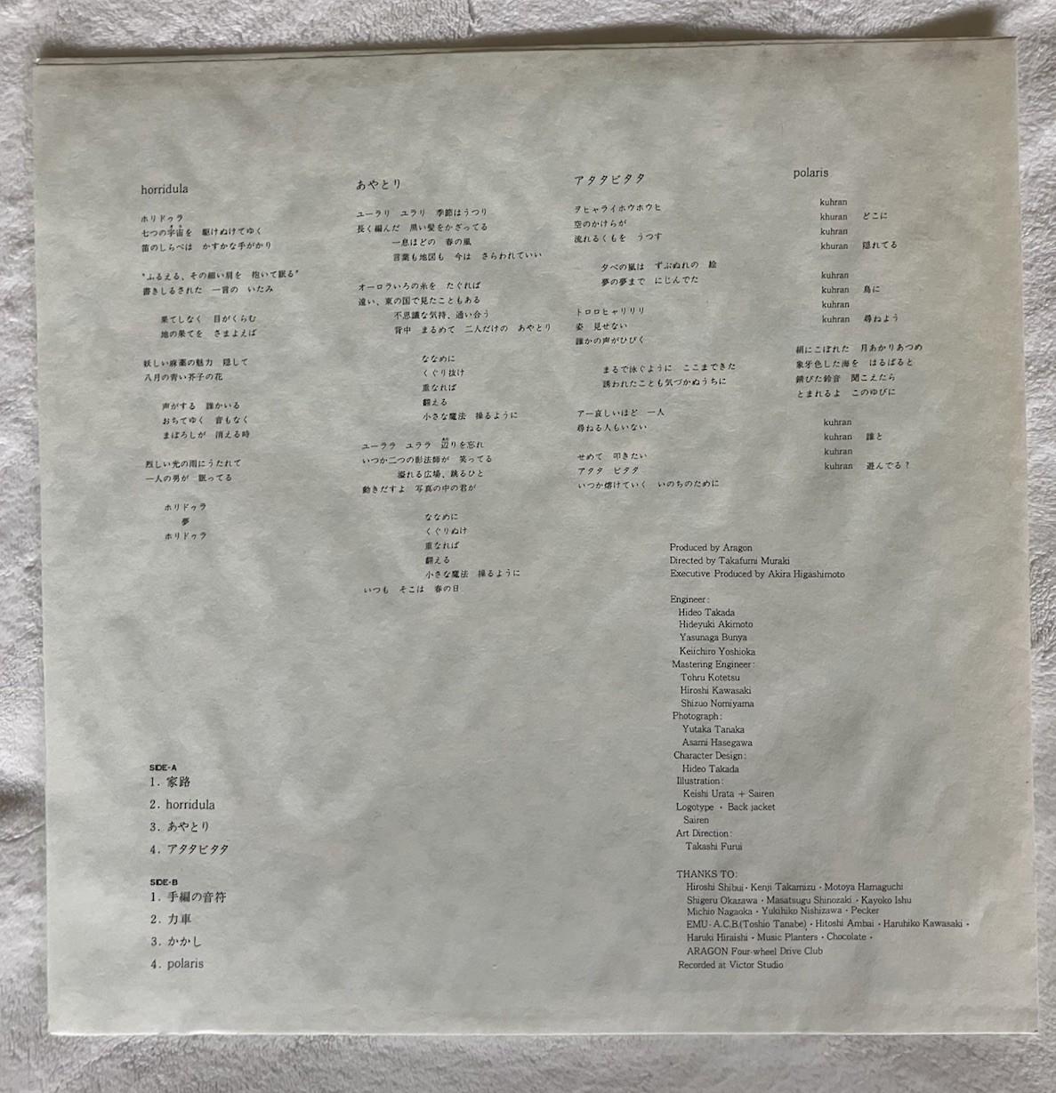 Aragon – Aragon 1986 NM Vinyl LP Ambient Electronic Rock Japan