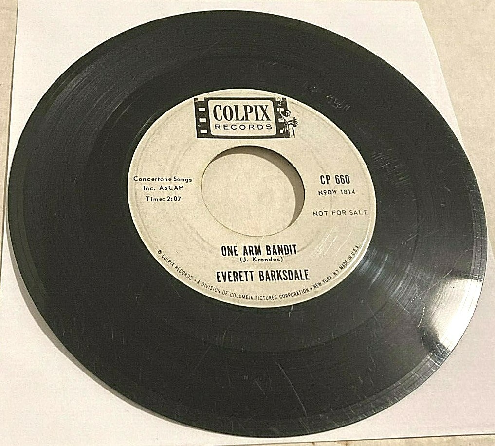 Everett Barksdale: One Arm Bandit/Firewater 45 Colpix instr. Joe Meek-esque HEAR