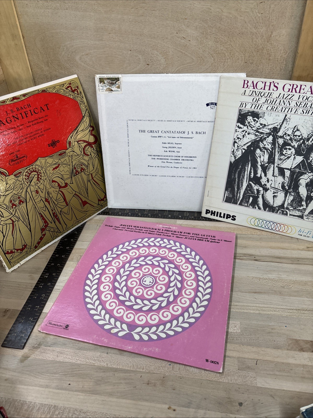 Lot of 4 J.S. BACH Vinyl Records Albums All VG++ Condition