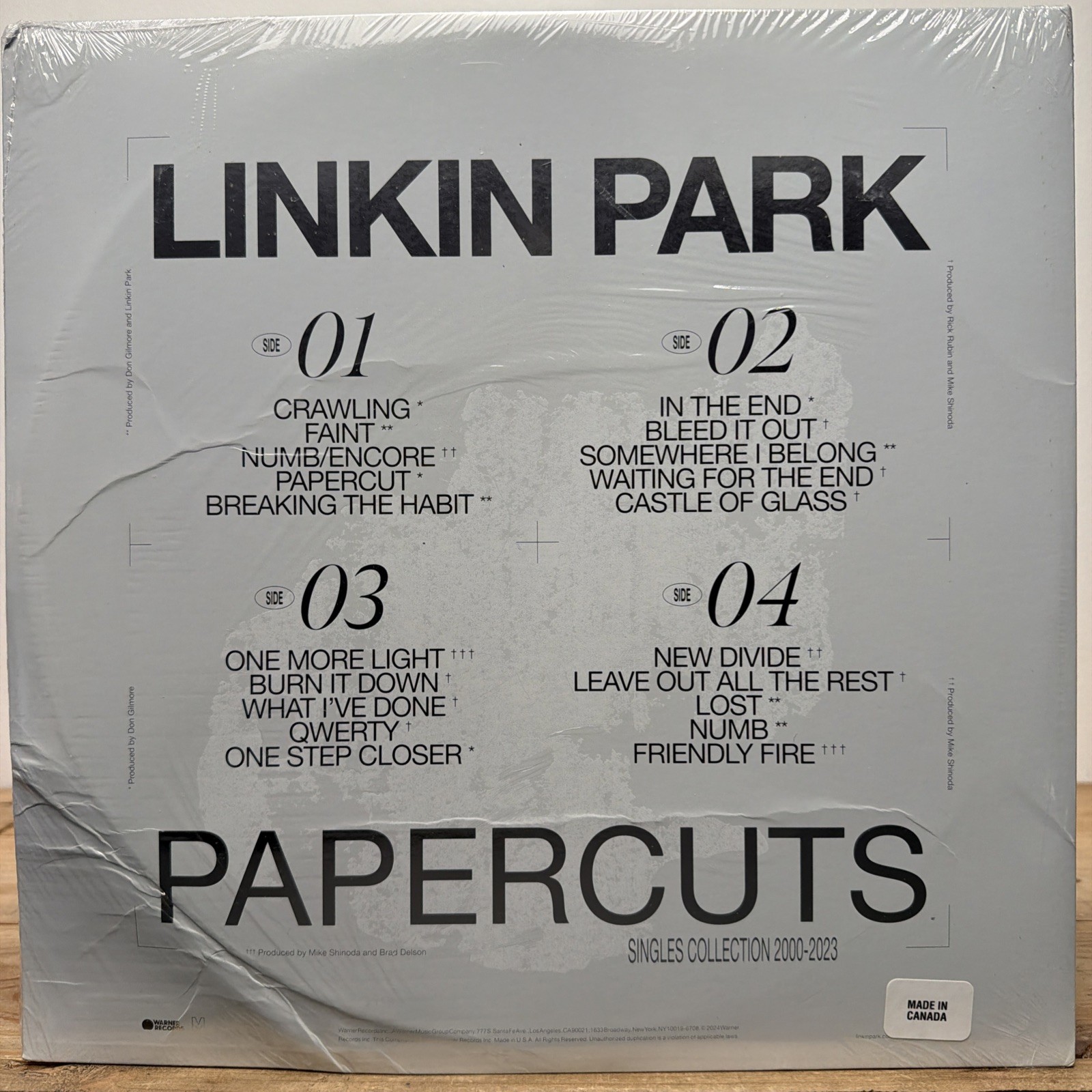 LIMITED EDITION LINKIN PARK PAPERCUTS DBL SKY BLUE & TANGERINE SPLATTER VINYL