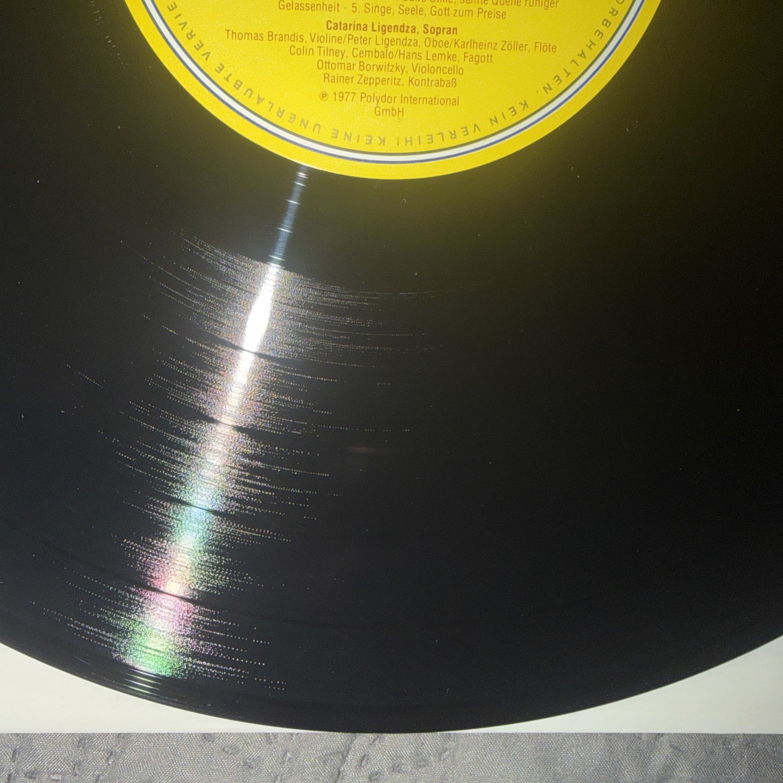 Georg Friedrich Händel Neun Deutsche Arien LP 1977 Deutsche Grammophon 2536 380