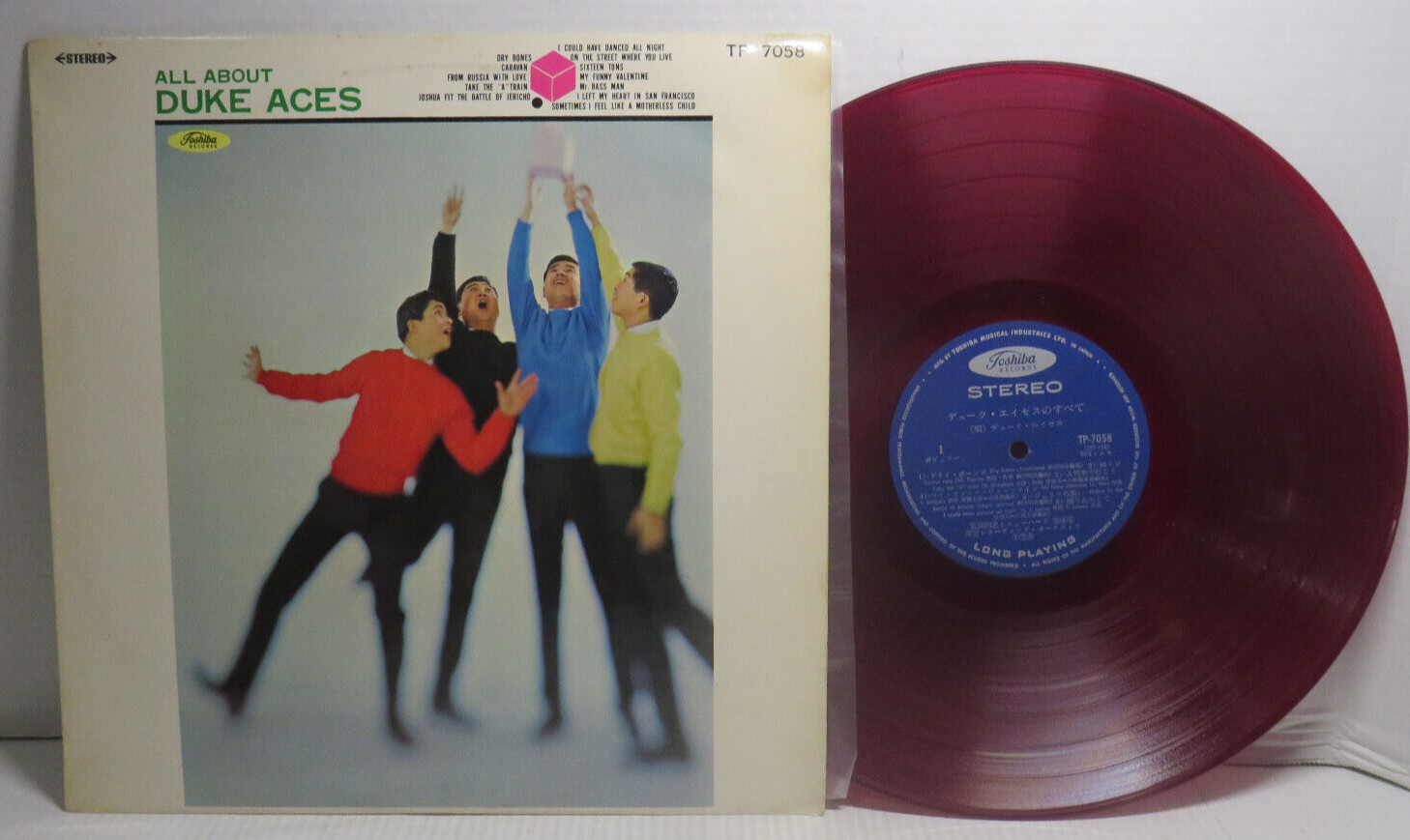 ALL ABOUT DUKE ACES JAPAN LP RED VINYL TOSHIBA RECORDS TP-7058 VOCAL JAZZ POP