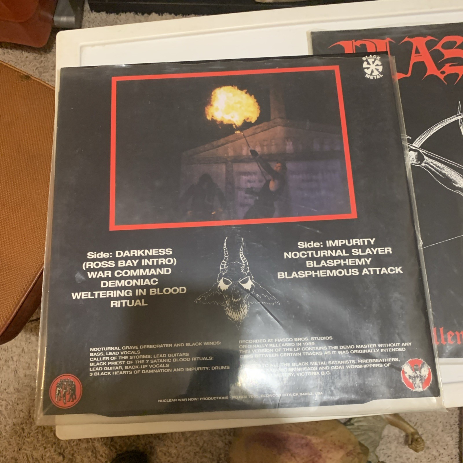 Blasphemy – Fallen Angel Of Doom LP – – blood upon the alter lp lot of 2