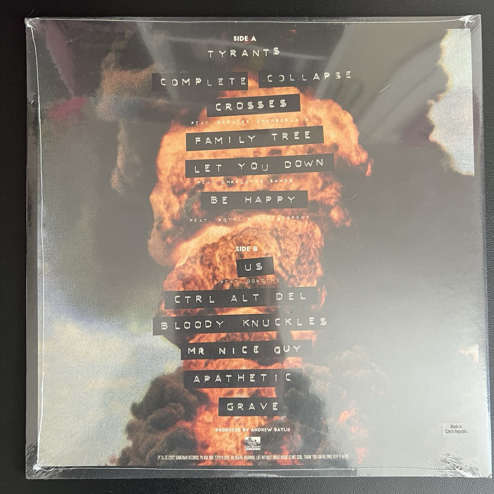 Sleeping with Sirens Complete Collapse [UO New Vinyl LP] Clear, Black, Orange