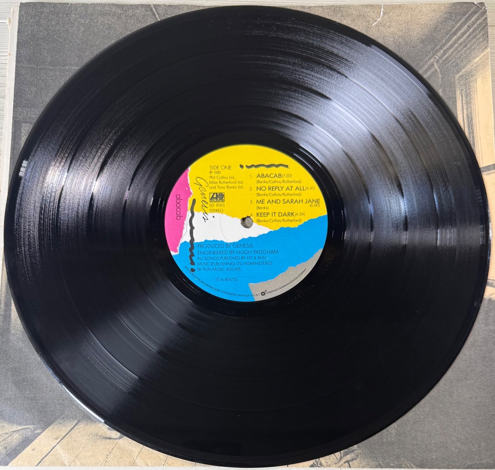 GENESIS – Abacab 1981 Vinyl LP Atlantic ATL-19313, Phil Collins VG+