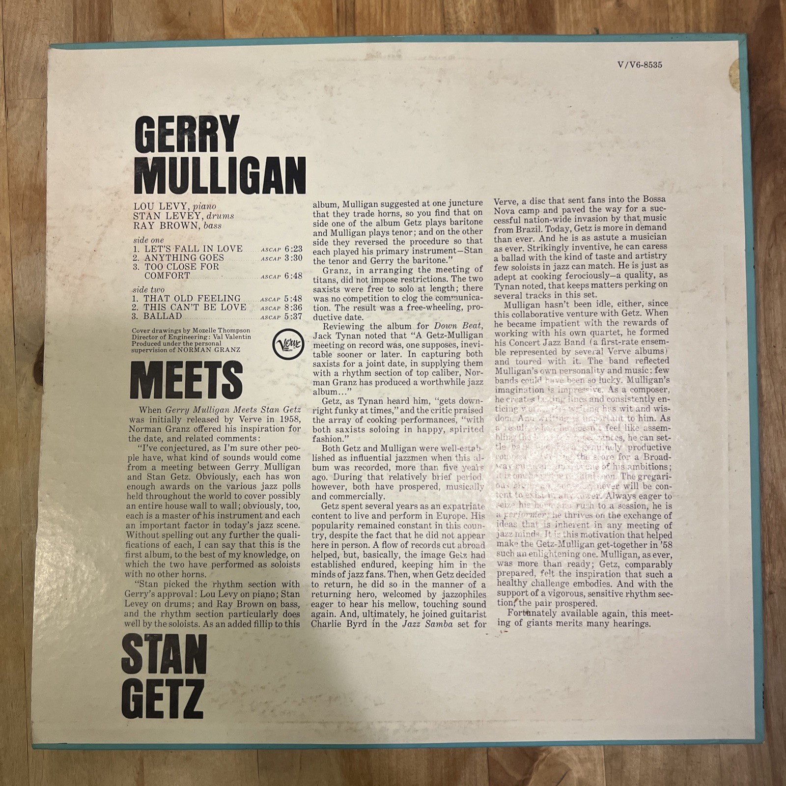 Gerry Mulligan, Stan Getz – Gerry Mulligan Meets Stan Getz – VG+/VG