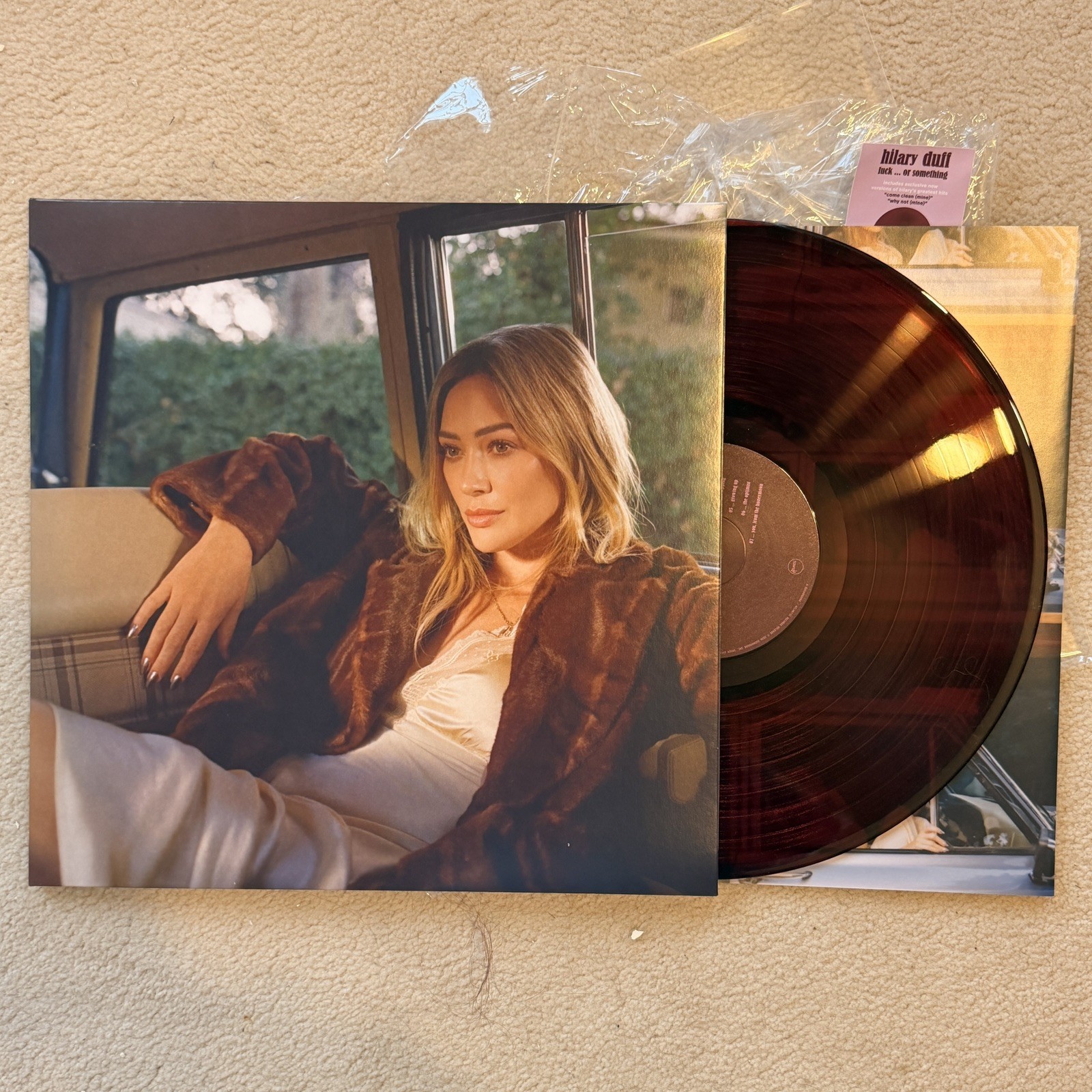 Hilary Duff Luck Or Something CRANBERRY Wine o’clock edition Vinyl LP record