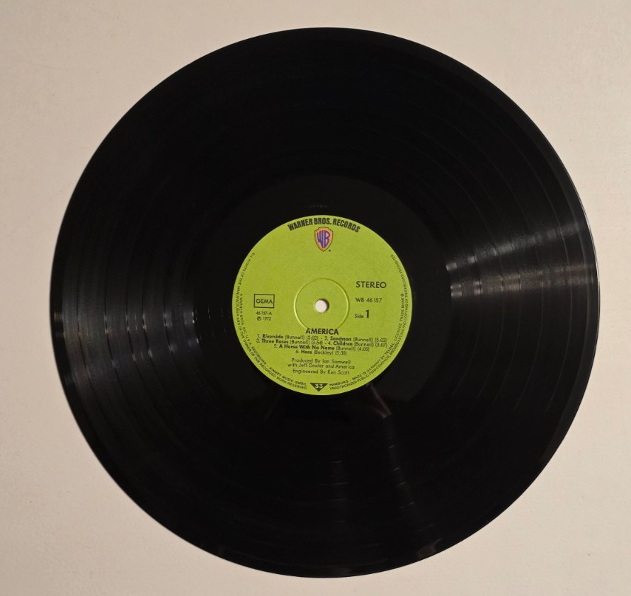 America Self Titled A Horse With No Name Warner Bros LP Vinyl Used