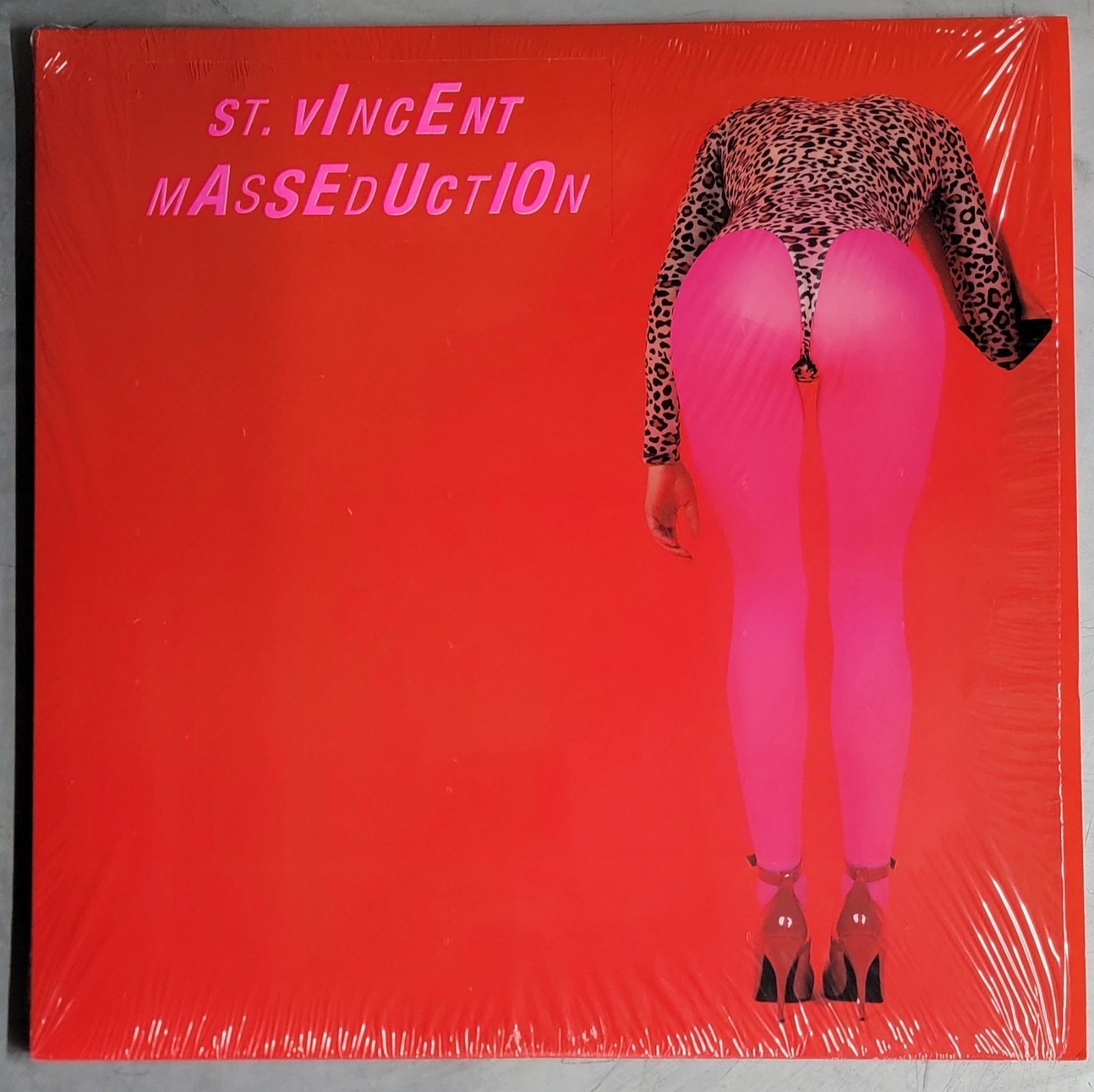 St Vincent Masseduction Vinyl LP 2017 US 1st Press Neon Pink Wax Poster…