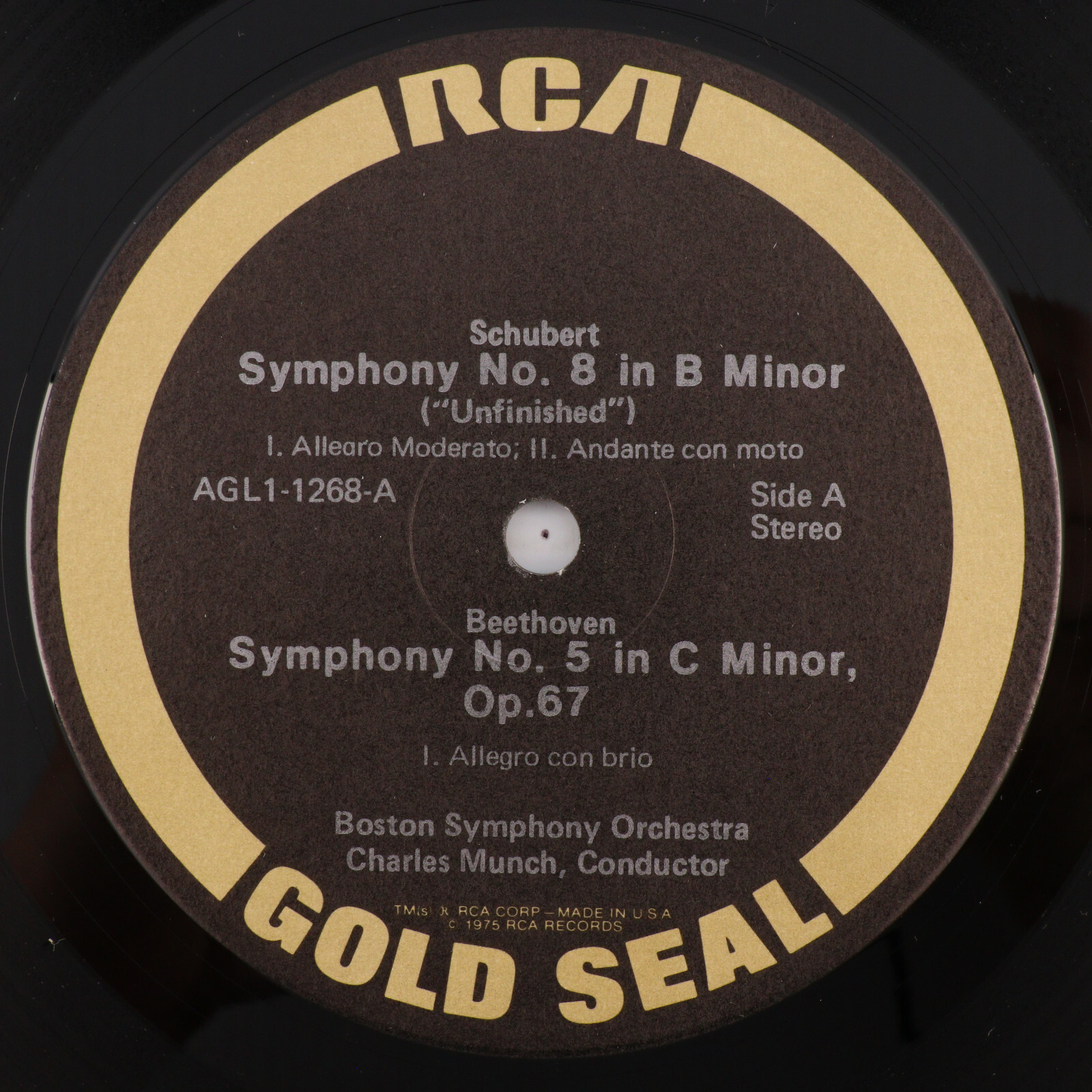 Beethoven, Schubert, Munchl – Symphony No. 5, 8 – 197 Stereo LP Record AGL1-1268