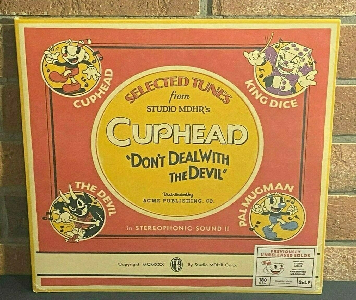 CUPHEAD – Game Soundtrack, 180 Gram 2LP BLACK VINYL Gatefold Jacket New & Sealed